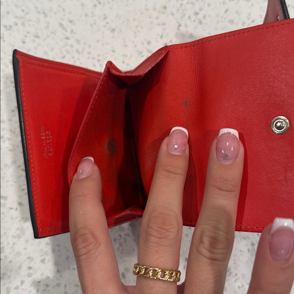 Céline Snap Trifold Compact Leather Wallet - Picture 6 of 8